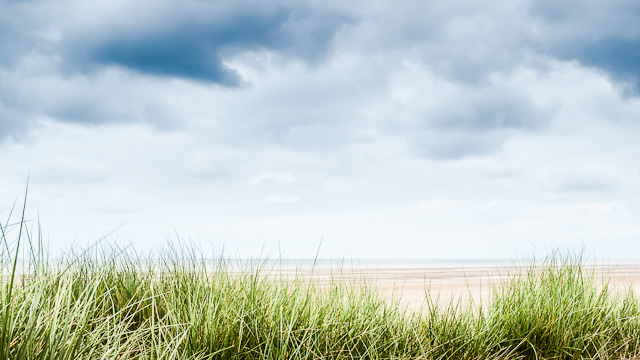 Wide View of Ainsdale beach near Southport