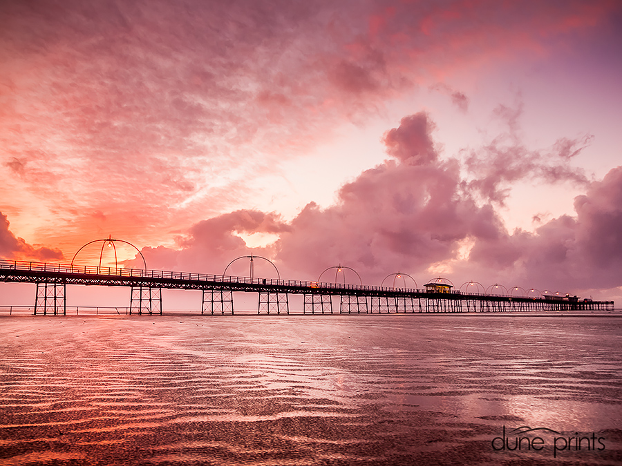 Sunset over Southport Pier